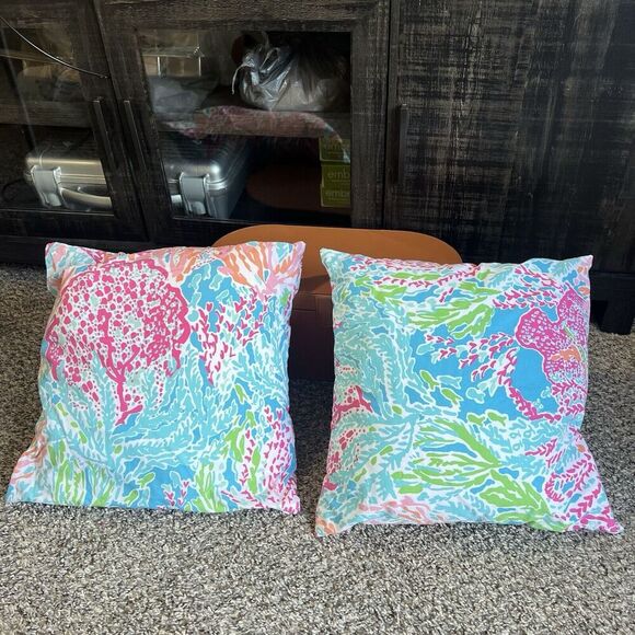 Lilly Pulitzer Other - Lily Pultizer Decorative Pillow Cover Let's Cha Cha in Tiki/Shorely Set Of 2